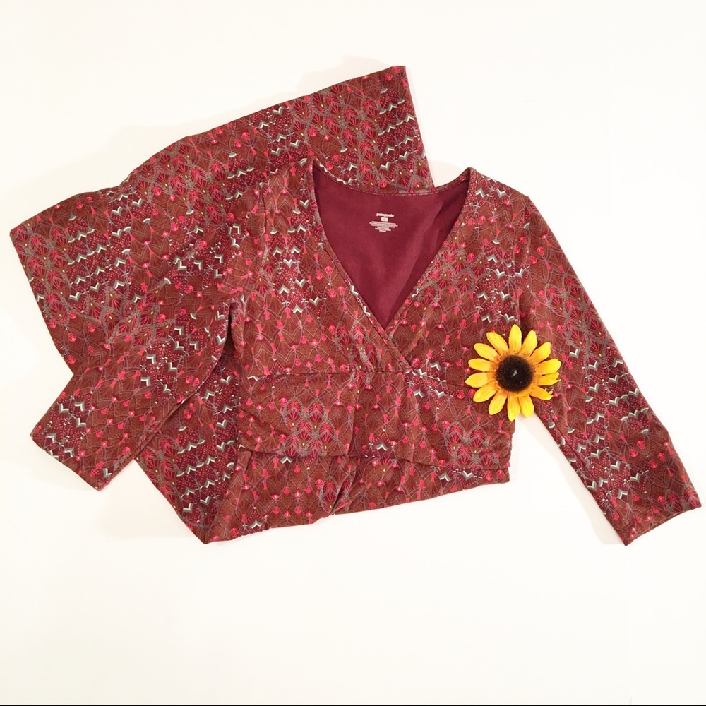 Patagonia Margot burgundy 3/4 sleeve dress medium